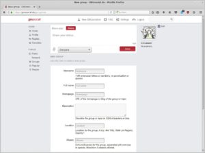 Abbildung 8: Als Gründer einer Gruppe ist der Nutzer in GNU Social zugleich deren Admin.