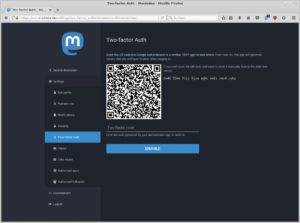 Abbildung 11: Mastodon-Nutzer dürfen eine Zwei-Faktor-Authentifizierung verwenden.