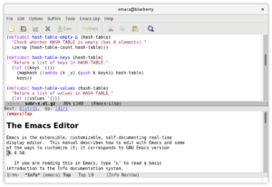 In der Ankündigung von Emacs 26.1 heißt es, dass ein doppeltes Buffering den Editor unter dem X-Windows-System nun mit reduziertem Flackern darstellen kann.