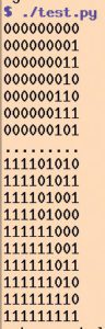 Abbildung 6: Das Testskript &uuml;berpr&uuml;ft 341 &Uuml;berg&auml;nge nach Gray-Code auf ihre G&uuml;ltigkeit im Puzzle.