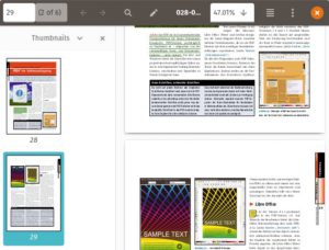 Abbildung 2: Evince ist der PDF-Betrachter von aktuellen Gnome-Arbeitsumgebungen und passt sich auch optisch in diese ein.