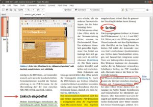 Abbildung 3: Foxit Reader bietet viele verschiedene Werkzeuge, um Teile von PDF-Dokumenten zu markieren oder Kommentare zu hinterlassen.