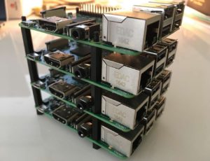Abbildung 4: RaspberryPi im CLuster verbaut. © howchoo.com