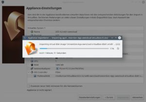 Abbildung 1: Die Univention-Appliance für Owncloud wird in Virtualbox importiert.