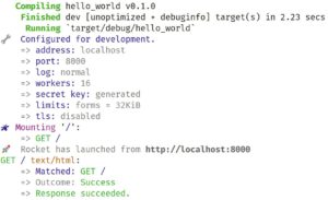 Abbildung 3: Im Terminal zeigt Rocket Informationen an, die R&uuml;ckschl&uuml;sse auf Abfragen im Browser geben.