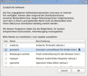Abbildung 8: Wer ein Programm vermisst oder ein vorhandenes aktualisieren will, greift zu Knoppix' Install-Extras-Utility.