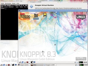 Abbildung 6: Nochmal Knoppix-in-Knoppix &ndash; diesmal mit KVM virtualisiert.
