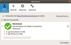 Abbildung 15: … wieder einmal seinem Nextcloud-Kollegen bis auf Details.