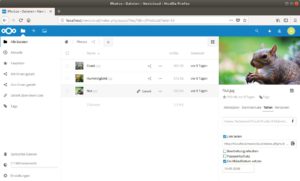 Abbildung 4: Während Nextcloud alle Einstellungen zur Freigabe einer Datei kompakt in der Seitenleiste zusammenfasst …