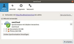 Abbildung 14: Optisch und funktional gleicht der spezielle Desktop-Client von Hersteller Owncloud …