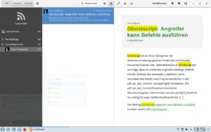 Abbildung 6: Auch Feed Reader verfügt über eine ausgereifte Suchfunktion.
