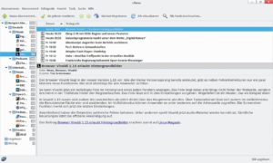 Abbildung 7: Liferea zeigt Inhalte ebenfalls in konventionellem Layout an.