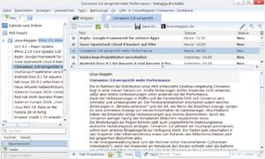 Abbildung 11: Die Oberfläche von Makagigas Feedreader hält keine Überraschungen bereit.