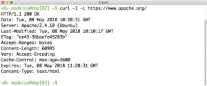 Abbildung 1: In seinen Headern verrät der Apache-Webserver ab Werk viele Details über sich selbst – für Angreifer ein gefundenes Fressen.