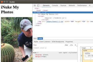 Abbildung 3: Bei offenem Debug-Fenster kann der Entwickler das dargestellte HTML analysieren oder Meldungen auf der Konsole verfolgen.