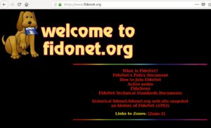 Abbildung 2: Die Älteren werden sich ans Fidonet erinnern, ein BBS aus den 80er Jahren. Die Webseite knüpft stilistisch daran an.