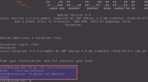 Abbildung 2: Zunächst prüft der Admin, ob der Server fertig installiert ist und der Fai-Monitor arbeitet.