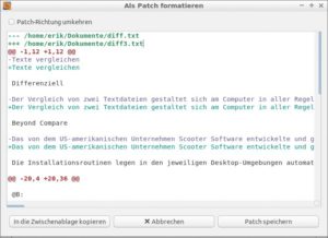 Abbildung 17: Meld kann auch Patchdateien anlegen.
