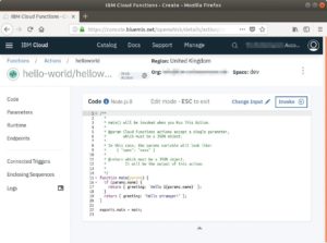 Abbildung 8: Bei IBM erfolgt die Eingabe des Programmcodes in einem einfachen Editor. Der bietet Syntax Highlighting an, blendet Codeteile aus und nummeriert die Zeilen.
