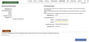 Abbildung 4: Tickets, aber auch Queues und Workflows, Artikel und so weiter pflegen in RT Beziehungen zu anderen Komponenten.