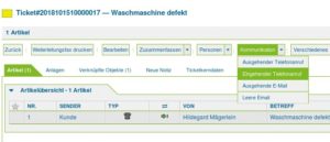 Abbildung 1: Wie auch OTRS unterscheidet Kix zwischen E-Mail- und Telefon-Tickets, die das System entsprechend kennzeichnet (hier mit einem Telefonsymbol).