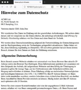 Abbildung 1: So kann das per PHP zusammengesetzte Ergebnis aussehen.