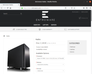 Nachdem der britische Hardware-Hersteller Entroware bereits einen All-In-One-PC mit Ubuntu in sein Programm aufgenommen hat, folgt jetzt der leistungsstarke Desktop-PC Hades.