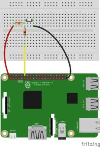 Abbildung 5: Eine Schaltung zum Testen von Input und Interrupt.