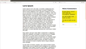 Abbildung 2: Die Web Component »<anot-list>« erzeugt eine lokal speichernde Kommentarfunktion, hier in der Browseransicht von Firefox unter Ubuntu.