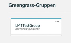 Abbildung 2: Die auf dem CLI angelegte Greengrass-Gruppe taucht in der Weboberfläche auf.