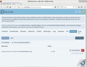 Abbildung 3: Mit wenigen Klicks stößt der Administrator ein Backup an.