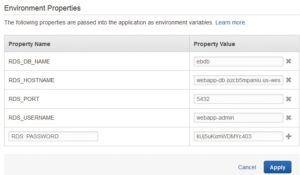 Abbildung 4: Um die Datenbank in Amazon RDS zu reproduzieren, sind die Zugangsdaten n&ouml;tig.