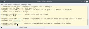 Abbildung 2: Der Compiler beschwert sich, wenn der Code das Concept verletzt.