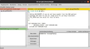 Abbildung 2: Git-Gui bietet eine aufgeräumte Oberfläche, verwirrt aber mit eigenwilligen deutschen Übersetzungen und deckt nicht alle Git-Features ab.