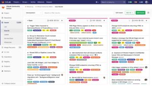 Abbildung 1: Das Issue Board in der Gitlab Community Edition hilft beim agilen Entwickeln.