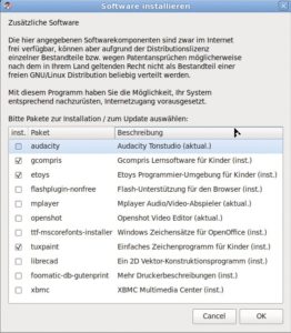 Abbildung 6: Wer ein Programm vermisst oder ein vorhandenes aktualisieren will, greift zu Knoppix' Install-Extras-Utility.