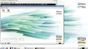 Abbildung 5: Knoppix-in-Knoppix mit KVM virtualisiert – seit vorigem Jahr ist das Matroschka-Prinzip dabei.