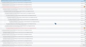 Abbildung 1: Der Thread mit Git-Tipps auf der internen Suse-Mailingliste wuchs schnell an.
