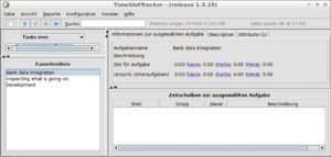 Abbildung 7: Auch das Programmfenster von Time Slot Tracker pr&auml;sentiert nur die n&ouml;tigsten Funktionen.