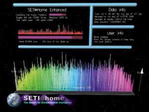 Abbildung 1: Der Bildschirmschoner SETI@home Enhanced. Quelle: SETI@home