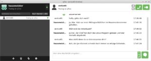 Abbildung 12: Die Kommunikation mittels Qtox ist übersichtlich.