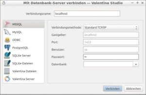 Abbildung 14: Valentina Studio spricht Datenbank-Server sehr flexibel an.