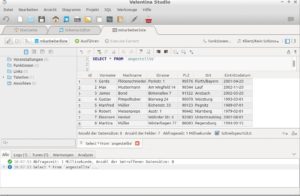 Abbildung 16: Abfragen definiert der Nutzer von Valentina Studio im SQL-Editor.