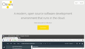Abbildung 1: Die Einstiegsseite des Orion-Demo-Servers.