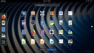 Abbildung 1: Zum Lieferumfang des Livesystems von Fedora 30 geh&ouml;ren unter anderem auch Firefox 66 und Libre Office in Version 6.2.2.
