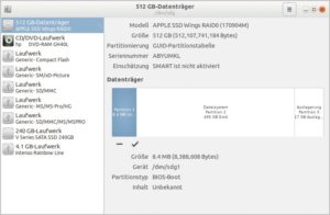 Abbildung 3: Gnome Disks bietet eine Fülle von Funktionen für das Datenträger-Management.