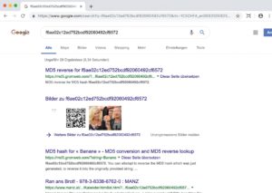 Abbildung 1: MD5-Hashes lassen sich mitunter recht einfach wieder in die Originalpasswörter übersetzen.