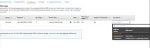 Abbildung 4: Verschlüsselungsoption in AWS EC2 beim Anlegen einer VM.
