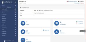 Abbildung 3: Die Startseite des GUI bietet eine Übersicht über die Komponenten.
