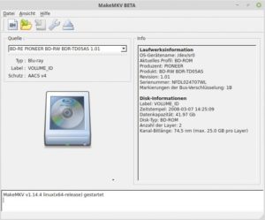 Abbildung 6: Das Programmfenster von Make MKV pr&auml;sentiert sich &uuml;bersichtlich.